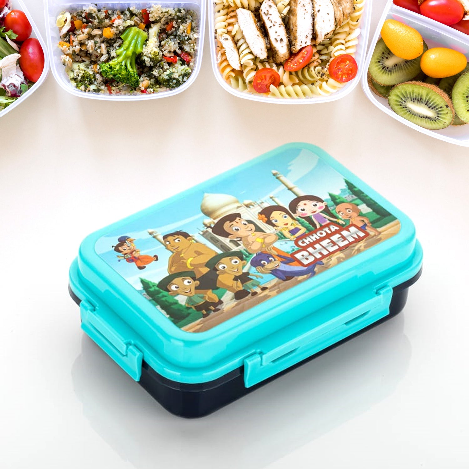 5238 Kids Lunch Box & Air Tight-BPA Free-Inter Lock with 4 Compartment Insulated Lunch Box Plastic Tiffin Box for Boys, Girls & School DeoDap 5238 Kids Lunch Box & Air Tight-BPA Free-Inter Lock with 4 Compartment Insulated Lunch Box Plastic Tiffin Box for Boys, Girls & School DeoDap
